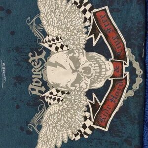 Avirex Skull Graphic Tee Shirt Size‎ Large Motorcycle Lightweight Punk Grunge